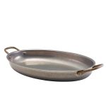 GenWare Vintage Steel Oval Dish 34 x 23cm