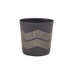 GenWare Metallic Black Lined Serving Cup 8.5 x 8.5cm