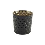 Black Hammered Stainless Steel Serving Cup 8.5 x 8.5cm