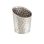 Hammered Stainless Steel Angled Cone 9.5 x 11.6cm (Dia x H)