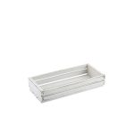 Genware White Wash Wooden Crate 25 x 12 x 5cm