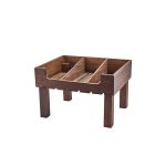 Rustic Wooden Display Crate Stand GN 1/2