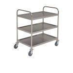 Fully Welded S/St. Trolley - 3 Shelves