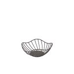 GenWare Lotus Leaf Black Wire Basket 20 x 8cm