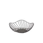 GenWare Lotus Leaf Black Wire Basket 28.5 x 10cm