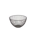 GenWare Round Black Wire Basket 24 x 13cm