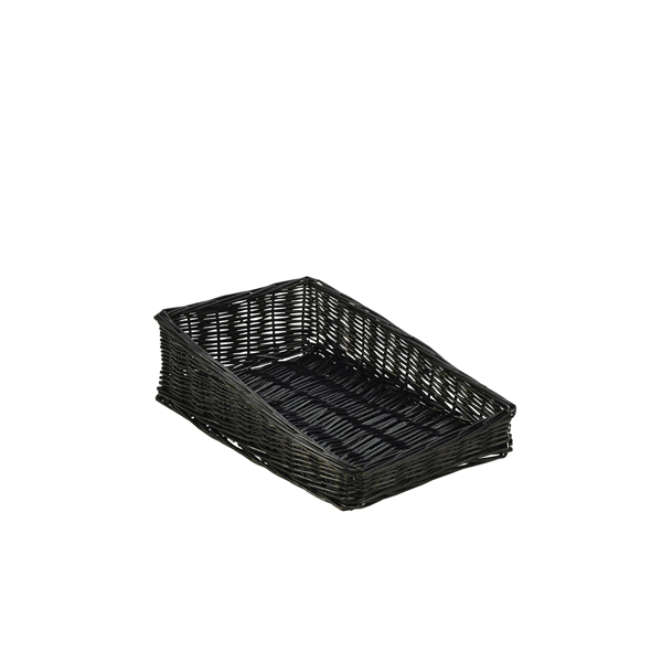 TH_WDB-4025SBK Wicker Display Basket Black 40X25X12cm - Image 1