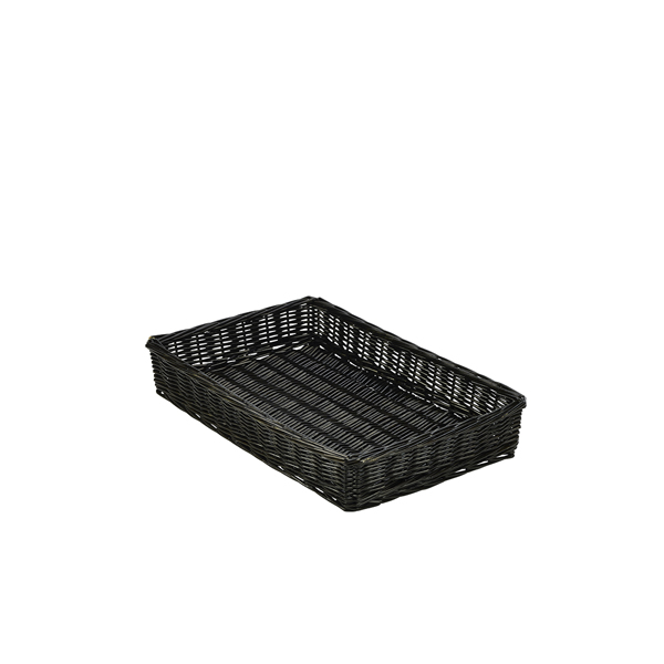 TH_WDB-4630BK Wicker Display Basket Black 46X30X8cm - Image 1