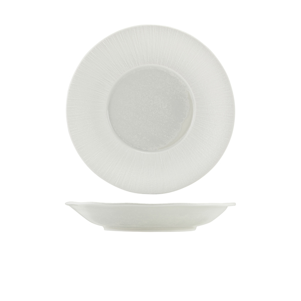 TH_WDP-PLC26 Incise Porcelain Lucine Deep Winged Plate 26cm - Image 1