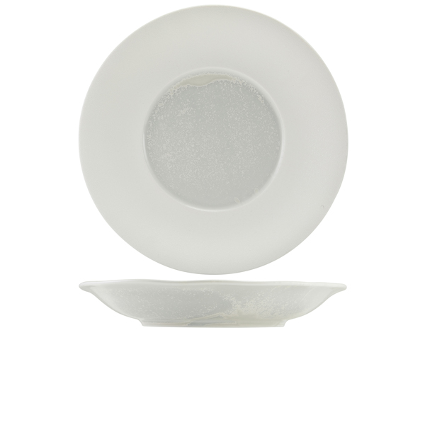 TH_WDP-PLS30 Incise Porcelain Lustre Deep Winged Plate 30cm - Image 1