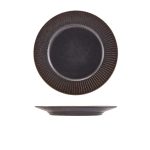 Terra Porcelain Black Fluted Winged Plate 21cm