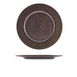 Terra Porcelain Black Fluted Winged Plate 26cm