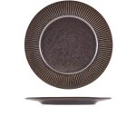 Terra Porcelain Black Fluted Winged Plate 29cm