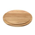 Genware Round Wood Serving/ Cake Board 33cm