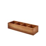 GenWare Acacia Wood Tea Box 30 x 10 x 6cm