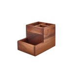 GenWare Acacia Wood 4 Compartment Table Caddy