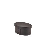 GenWare Black Wood Veneer Oval Bread Box