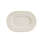 Line Gold Band Oval Plate 25cm