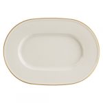 Line Gold Band Oval Plate 34cm