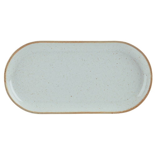118132st Stone Narrow Oval Plate 32x20cm/12.5x8" - Image 1