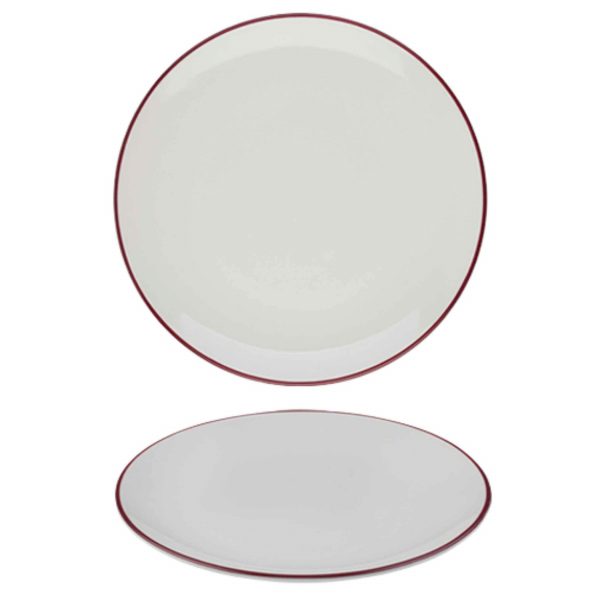 Modest Maroon Coupe Plate 28.5cm / 11.25"