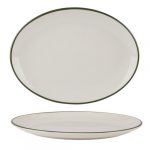 Modest Green Oval Platter 36cm