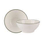 Modest Green Footed Bowl 14cm / 5.5"  450ml / 15.75oz