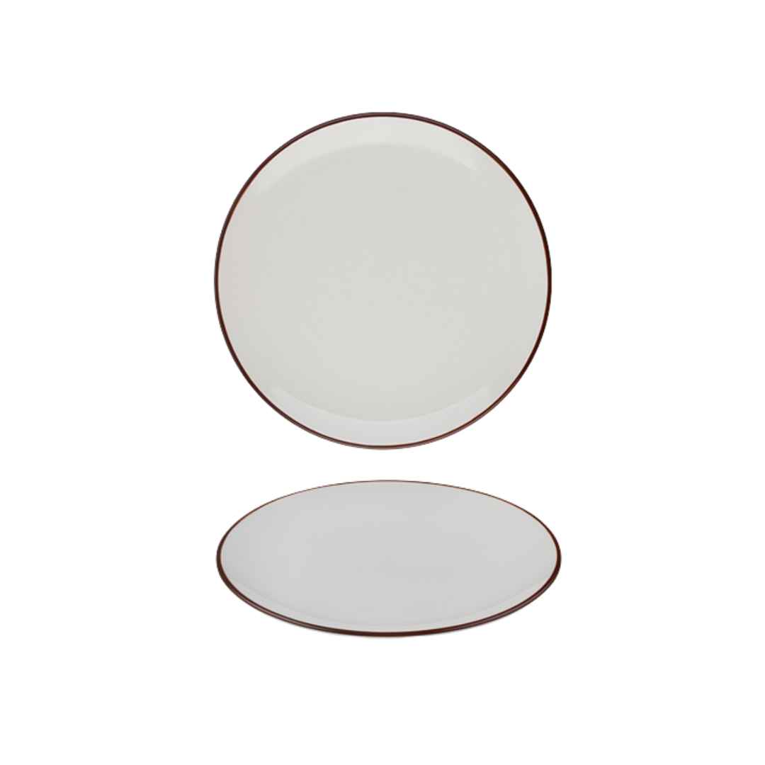 18111017_result Modest Brown Coupe Plate 17cm / 6.25" - Image 1