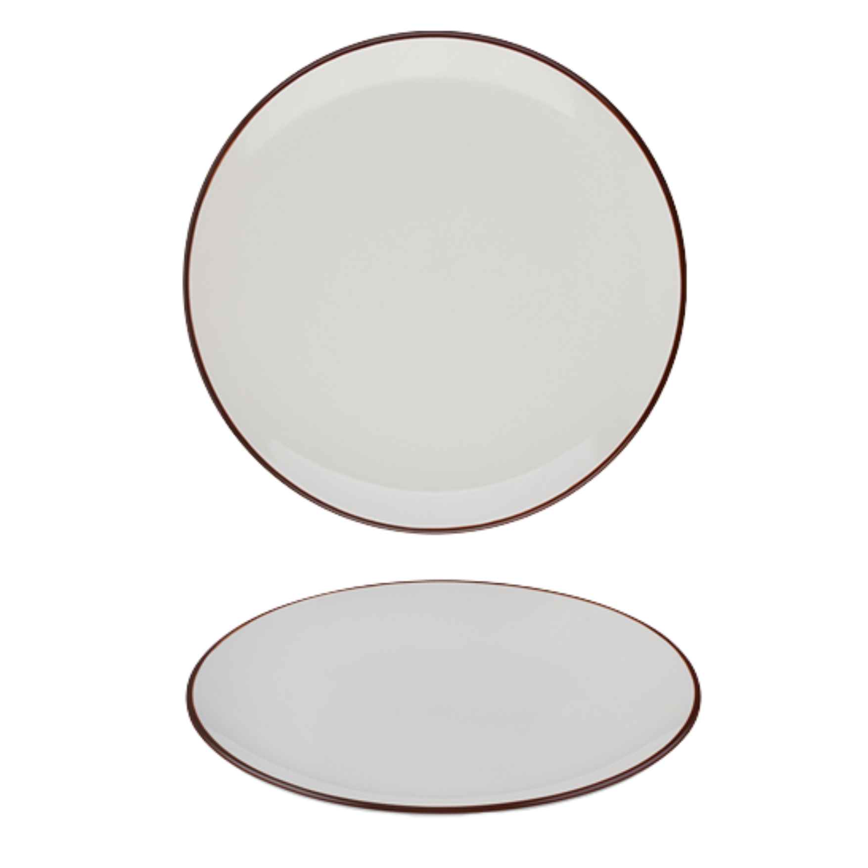 18111028_result-1 Modest Brown Coupe Plate 28.5cm / 11.25" - Image 1