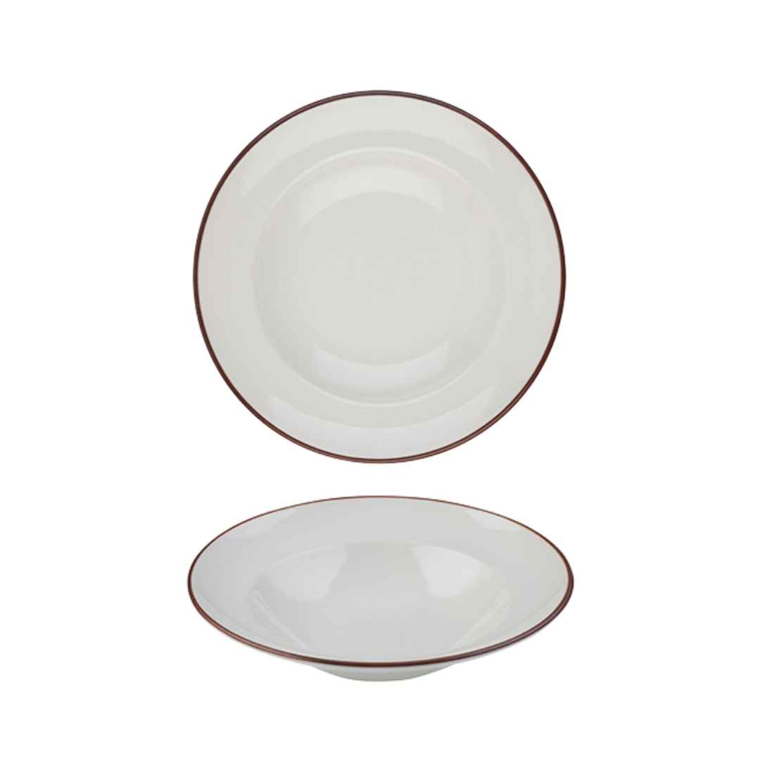 18131125_result Modest Brown Pasta Plate 25cm / 9.75" 420ml / 17.75oz - Image 1
