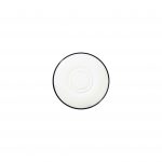 Modest Black Double Well Saucer 16cm / 6.25"